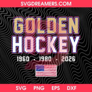 Golden Hockey 1960 1980 2026 SVG PNG, USA Hockey 2026 SVG PNG