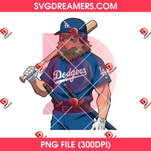 Hashibira Inosuke Los Angeles Dodgers PNG, Inosuke Demon Slayer Baseball LA Dodgers PNG