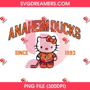 Hello Kitty Anaheim Ducks Since 1993 PNG