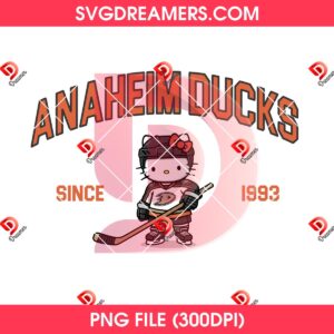 Hello Kitty Anaheim Ducks Since 1993 PNG