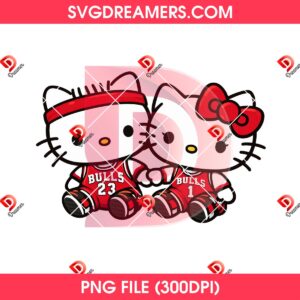 Hello Kitty And Daniel Chicago Bulls Basketball PNG