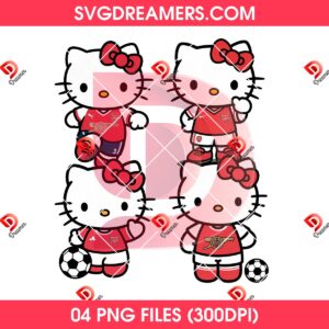 Hello Kitty Arsenal Soccer PNG Bundle