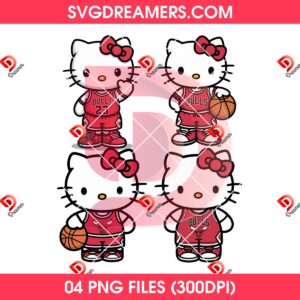 Hello Kitty Chicago Bulls Basketball PNG Bundle
