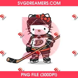 Hello Kitty Hockey Anaheim Ducks Team PNG