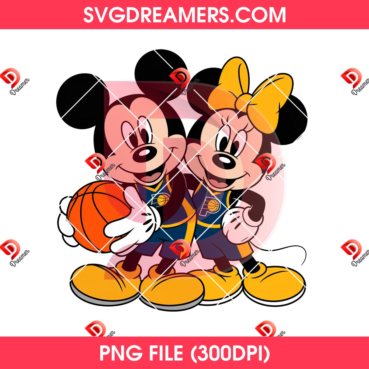 Indiana Pacers Mickey Minnie PNG, Disney Couple Basketball Pacers PNG 1 Indiana Pacers Mickey Minnie PNG, Disney Couple Basketball Pacers PNG
