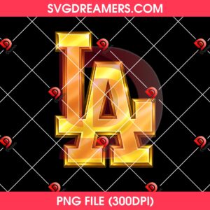 LA Dodgers Golden PNG Design Los Angeles Dodgers Baseball Gold PNG 1