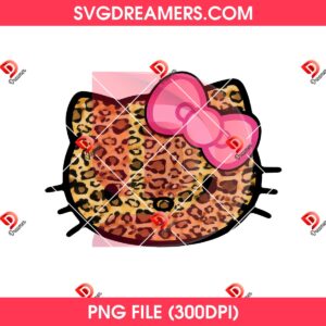 Leopard Hello Kitty Face PNG