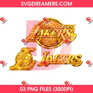Los Angeles Lakers Basketball Golden Logo PNG