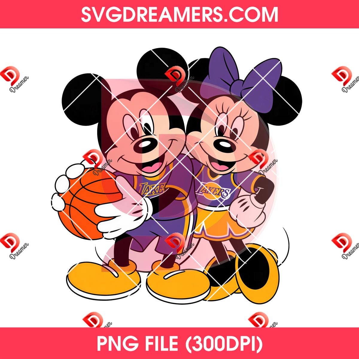 Los Angeles Lakers Mickey Minnie PNG, Disney Couple Basketball LA Lakers PNG 3 Los Angeles Lakers Mickey Minnie PNG, Disney Couple Basketball LA Lakers PNG