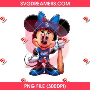 Minnie Mouse LA Dodgers 2026 PNG, Los Angeles Dodgers Disney Minnie PNG