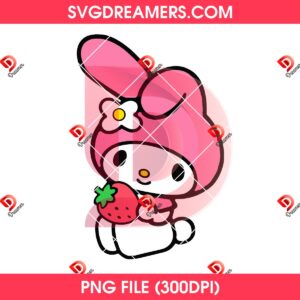 My Melody With Strawberry PNG