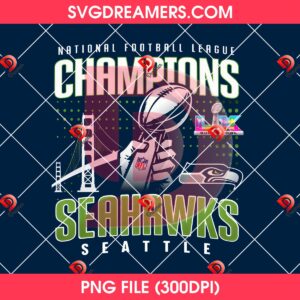 NFL Champions Seahawks 2026 PNG, Super Bowl LX 2026 Seattle Seahawks Championship PNG Design