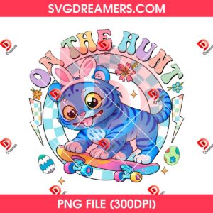 On The Hunt Derpy Cat Huntrix Easter PNG, Easter Day Demon Hunters PNG
