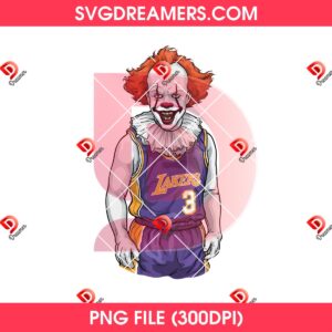 Pennywise LA Lakers Basketball PNG, Horror Basketball Los Angeles Lakers PNG