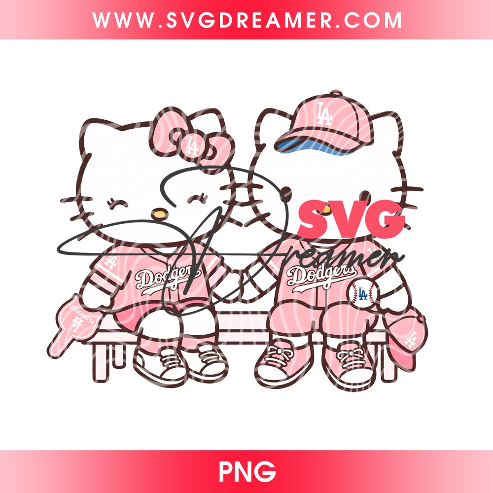 80+ Hello Kitty Los Angeles Dodgers PNG, All Designs LA Dodgers Hello Kitty by SVG Dreamer 4 Pink LA Dodgers Hello Kitty Couple PNG, Dear Daniel And Hello Kitty PNG, Los Angeles Baseball Pink Outfits PNG