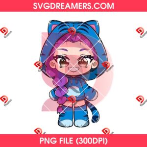 Rumi Wearing Derpy Cat Outfits PNG, Huntrix Kpop Demon Hunters PNG