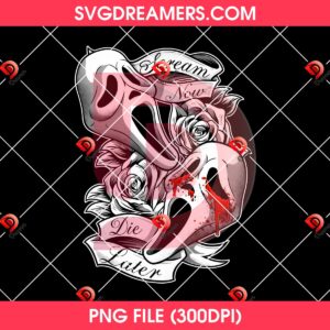 Scream Now Die Later PNG Design