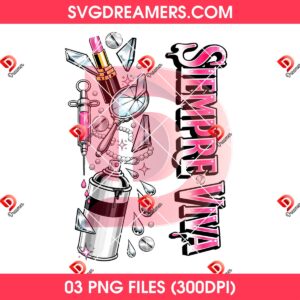 Siempre Viva PNG, Immortal Glam Horror Design PNG