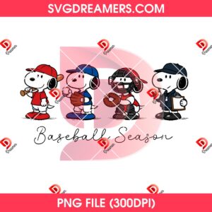 Snoopy Baseball Season PNG, Peanuts Cartoon MLB Sport PNG