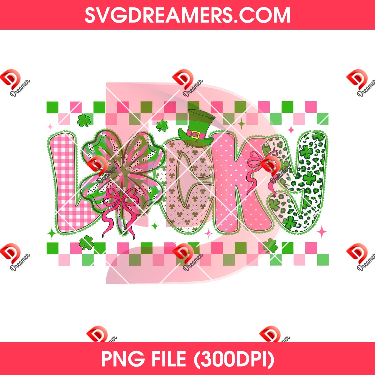 St Patricks Lucky Shamrock PNG, Checkered Brushstroke Shamrock PNG, Not Lucky Simply Blessed PNG 1 St Patricks Lucky Shamrock PNG, Checkered Brushstroke Shamrock PNG, Not Lucky Simply Blessed PNG