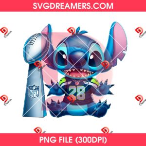 Stitch Seattle Seahawks Super Bowl LX Champions 2026 PNG, Disney Stitch NFL Sport Seahawks PNG