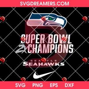Super Bowl 2x Champions Seattle Seahawks SVG PNG, Champions Football 2026 Seahawks SVG PNG