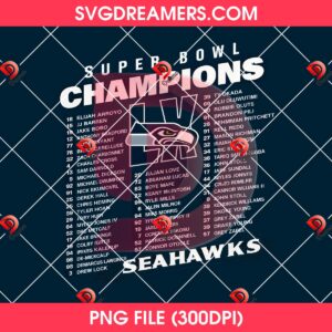 Super Bowl LX Seahawks Champions 2026 Football Design PNG, Seattle Seahawks 2026 PNG
