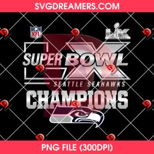 Super Bowl LX Seattle Seahawks Champions Silver Version PNG