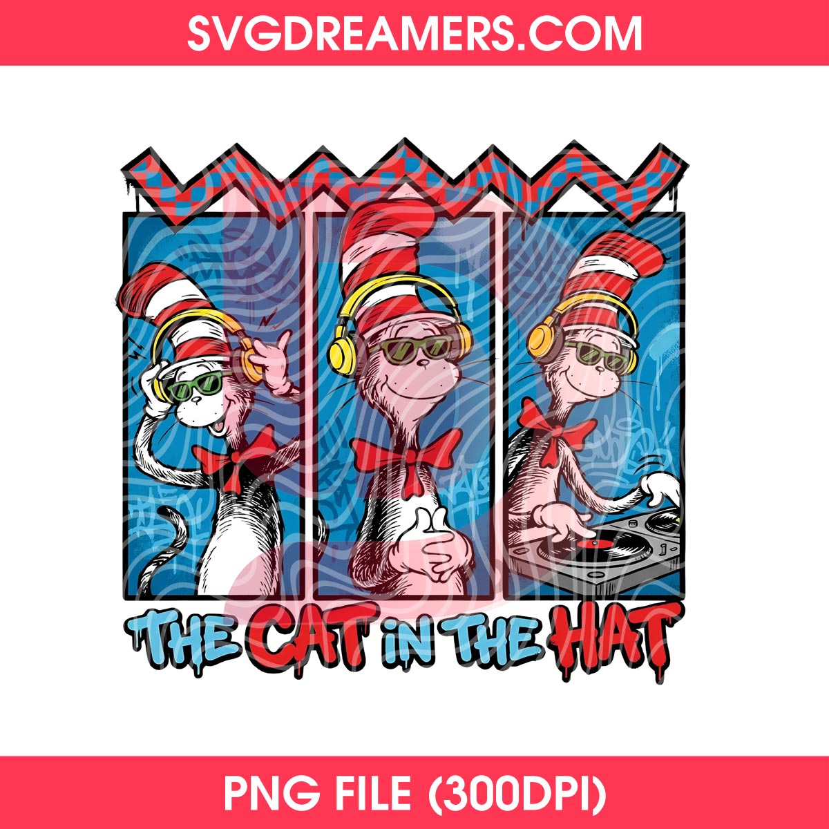 The Cat In The Hat PNG Design, Dr Seuss Design PNG 2 The Cat In The Hat PNG Design, Dr Seuss Design PNG