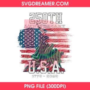 250th Anniversary USA 1776 - 2026 PNG Design, Independence Day PNG