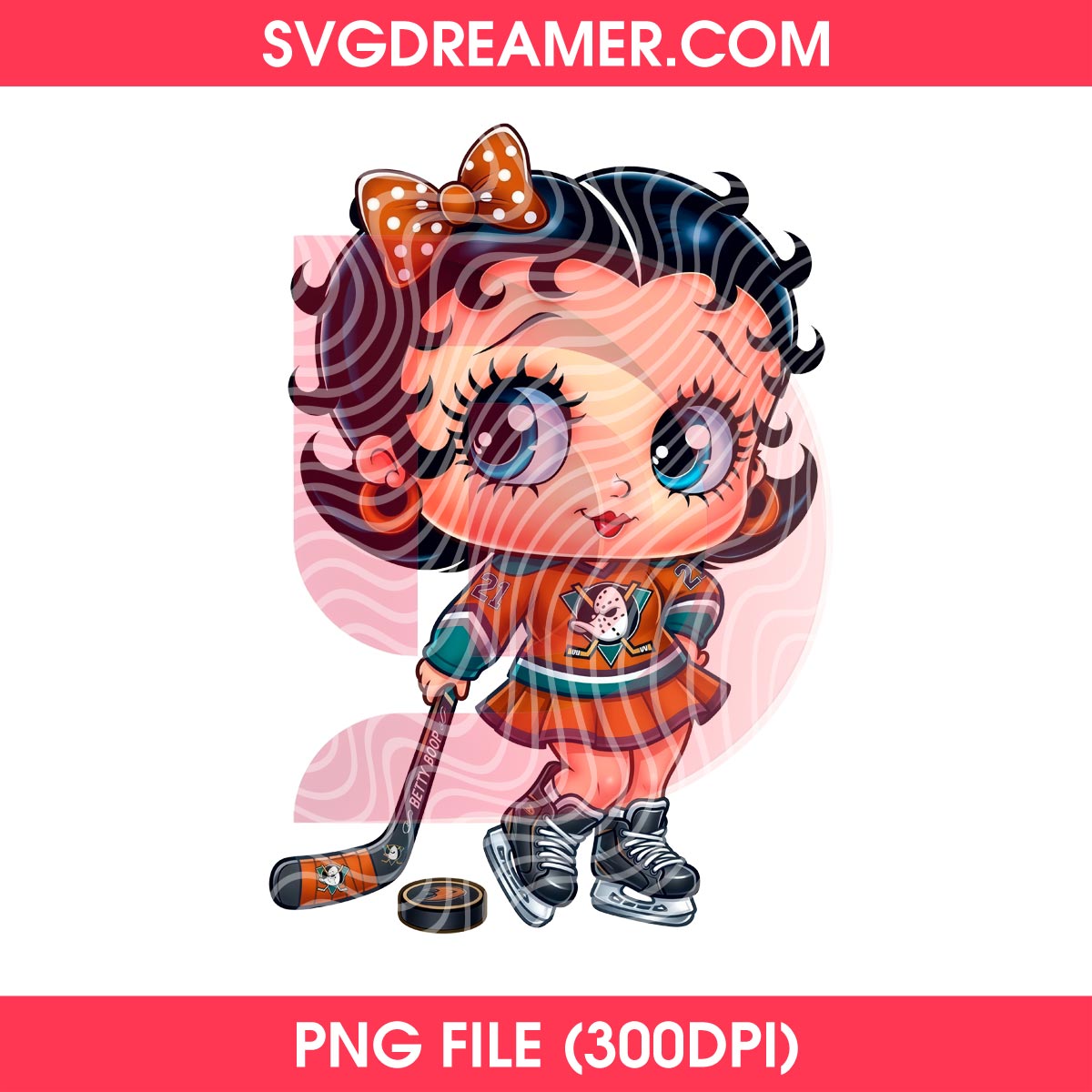 Betty Boop Anaheim Ducks Hockey PNG 2 Betty Boop Anaheim Ducks Hockey PNG