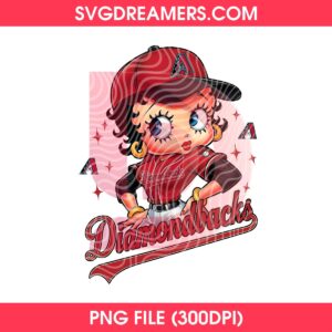Betty Boop Arizona Diamondbacks Basetball PNG