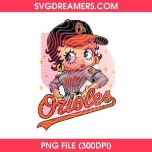Betty Boop Baltimore Orioles Basetball PNG