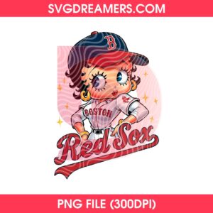 Betty Boop Boston Red Sox Basetball PNG