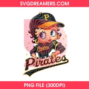 Betty Boop Pittsburgh Pirates Basetball PNG