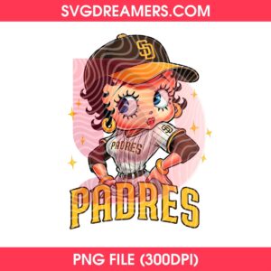 Betty Boop San Diego Padres Basetball PNG