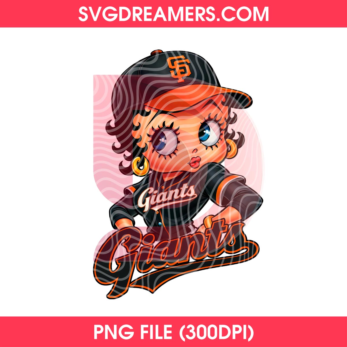 Betty Boop San Francisco Giants Baseball PNG 1 Betty Boop San Francisco Giants Baseball PNG