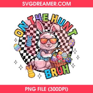 Bunny Easter On The Hunt PNG, Happy Easter 2026 Cute Bunny PNG