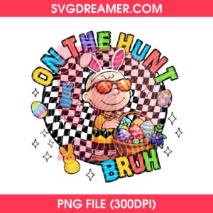 Charlie Brown On The Hunt Bruh PNG, Peanuts Cartoon Happy Easter 2026 PNG