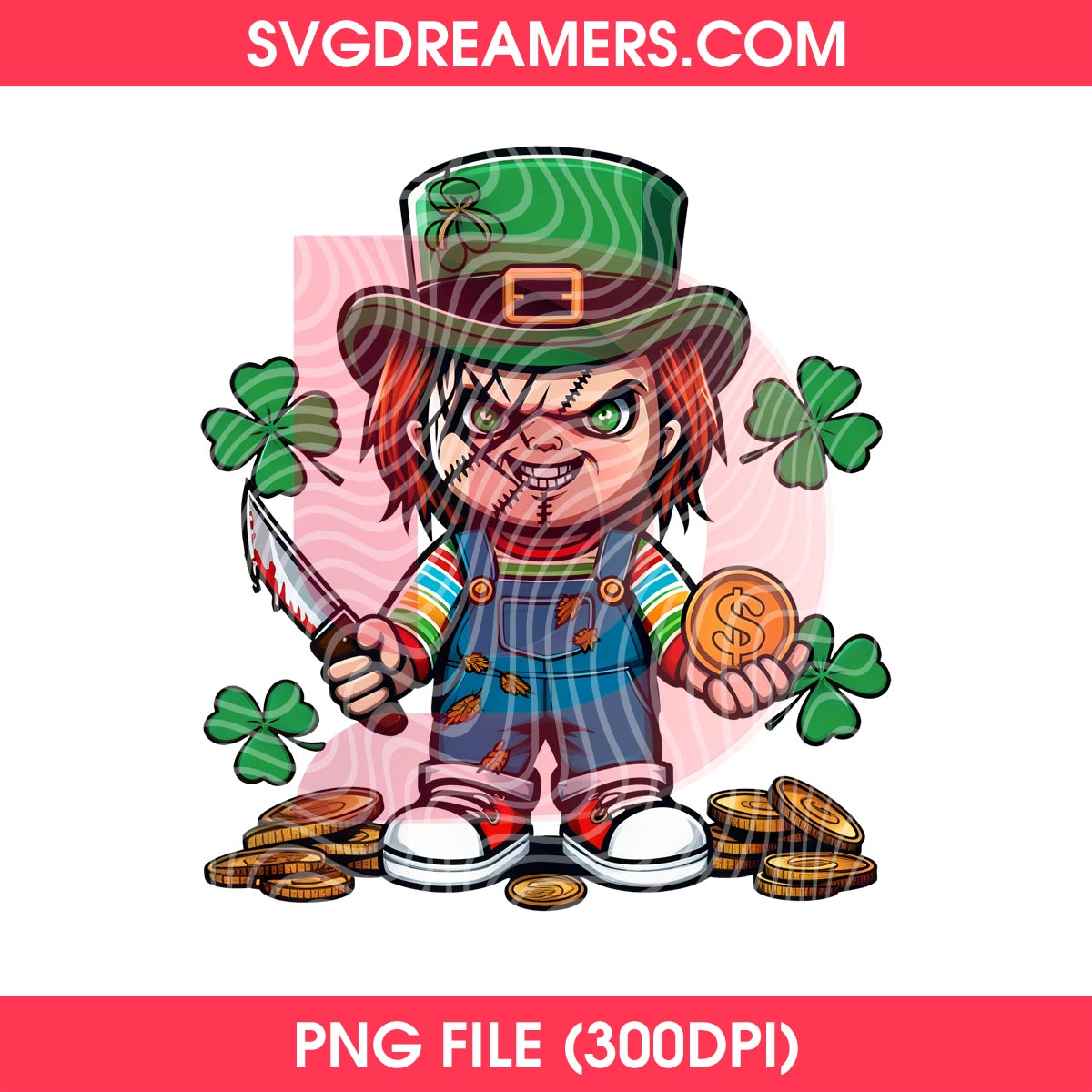 Chibi Horror Friends St Patricks Day PNG, Lucky Chibi Killers Patricks PNG Bundle 3 Chibi Horror Friends St Patricks Day PNG, Lucky Chibi Killers Patricks PNG Bundle