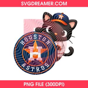 Chococat With Houston Astros Logo PNG, Sanrio Cartoon Cat Baseball Astros PNG
