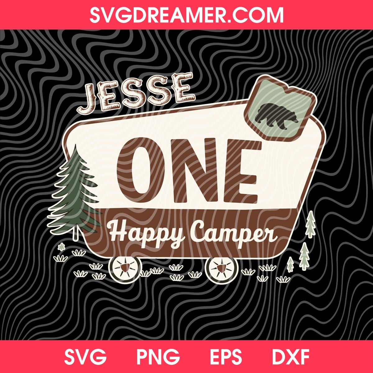 Custom One Happy Camper SVG PNG Design 2 Custom One Happy Camper SVG PNG Design