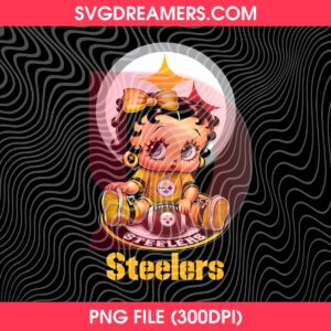 Cute Betty Boop Pittsburgh Steelers Sport PNG