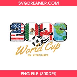 FIFA World Cup 2026 USA Mexico Canada PNG