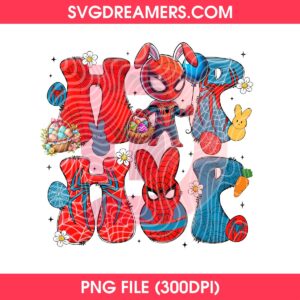 Happy Easter Superhero 2026 PNG, Baby Spiderman Easter PNG