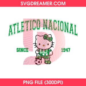 Hello Kitty Atletico Nacional Soccer PNG