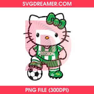 Hello Kitty Atletico Nacional Soccer PNG