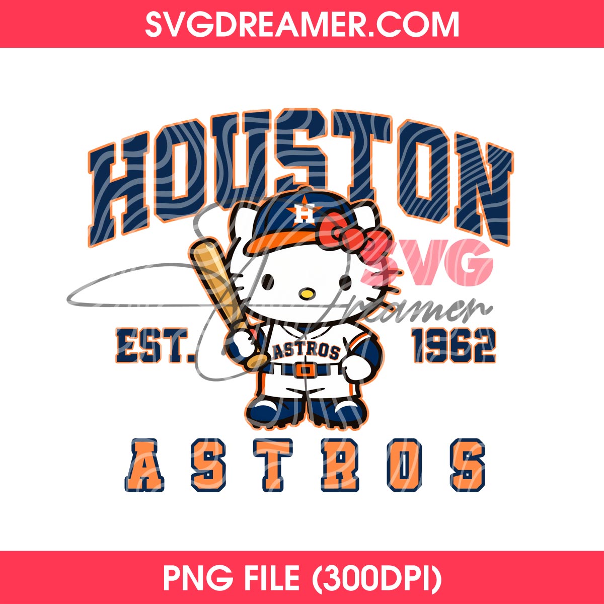 Hello Kitty Houston Astros EST 1962 PNG, Astros Baseball Sanrio Character PNG 1 Hello Kitty Houston Astros EST 1962 PNG, Astros Baseball Sanrio Character PNG