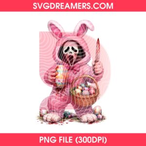 Horror Ghostface Bunny Easter Designed By SVG Dreamers PNG