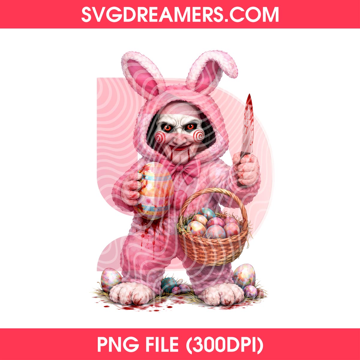 Horror Jigsaw Billy The Puppet Bunny Easter Designed By SVG Dreamers PNG 1 Horror Jigsaw Billy The Puppet Bunny Easter Designed By SVG Dreamers PNG